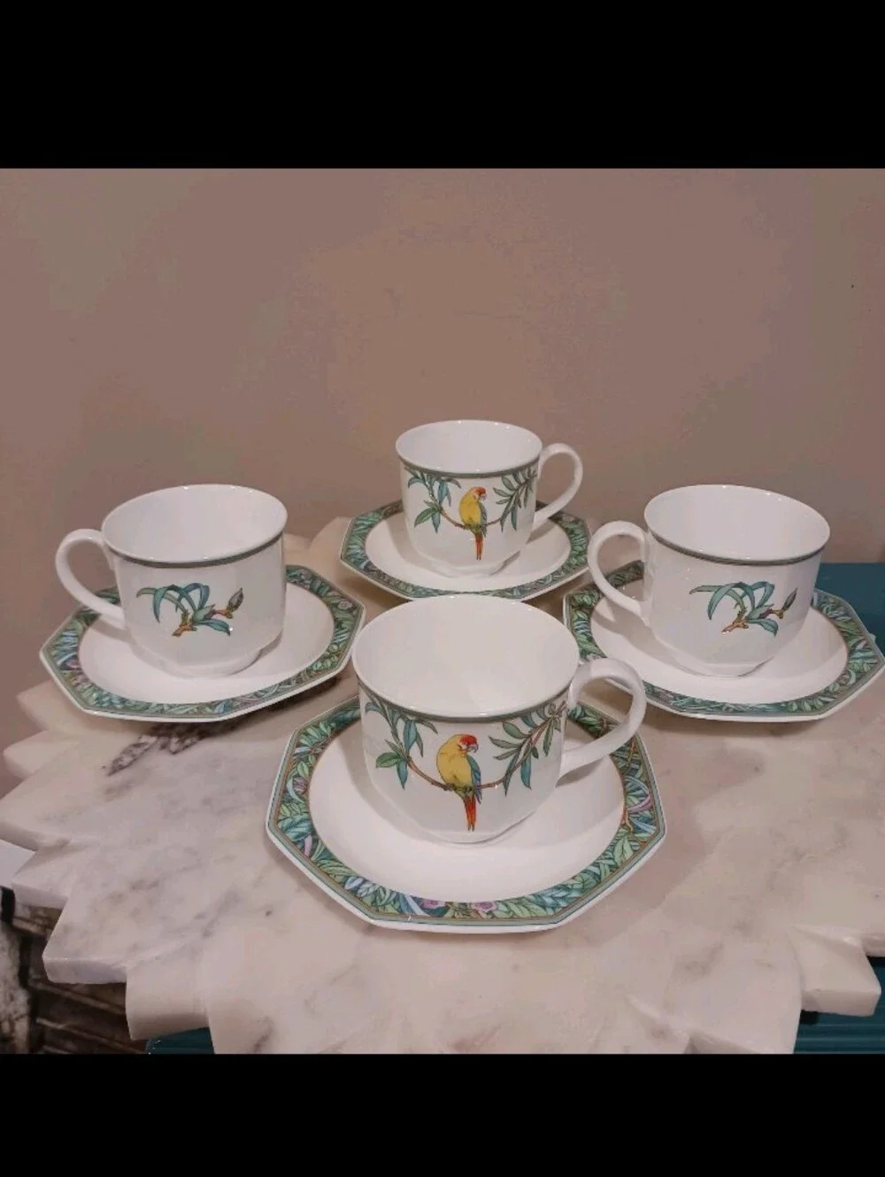Heinrich Villeroy & Boch 8-PC Amazona Tea Cup & Saucer Set